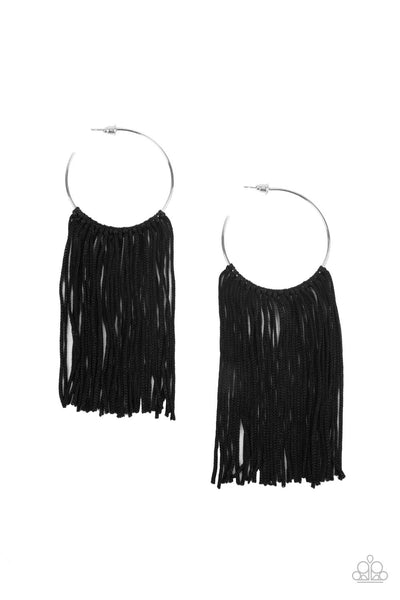 Flauntable Fringe - Black - Paparazzi Accessories