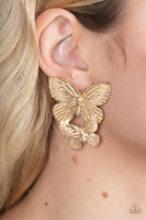 Blushing Butterflies - Gold - Paparazzi Accessories