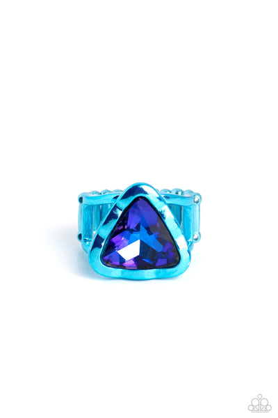 Triangle Tyrant - Blue - paparazzi accessories